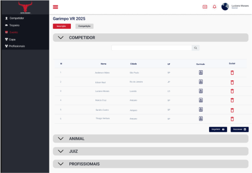 Interface do DataRodeo